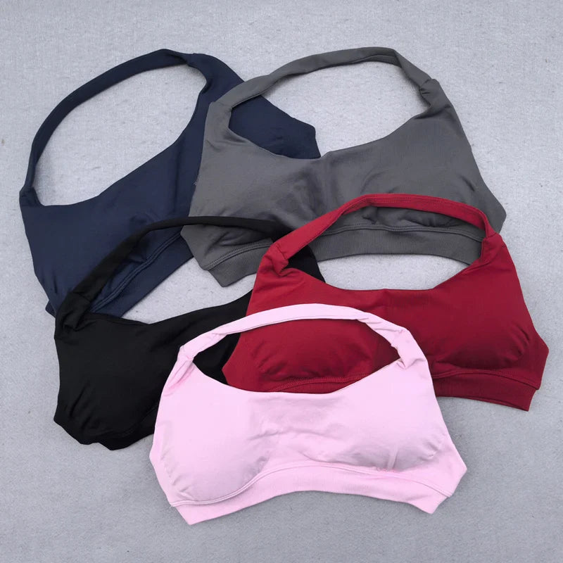 Legging Set Seamless Yoga Set Women Sportswear Scrunch Bum Gym Leggings Halter Sports Bra 2 Piece Workout Clothes