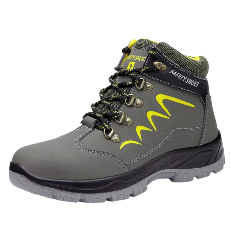 Waterproof Men's Safety Work Boots Steel Toe Shoes Anti Impact And Anti-Puncture Outdoor Adventure Hiking Industrial Boots