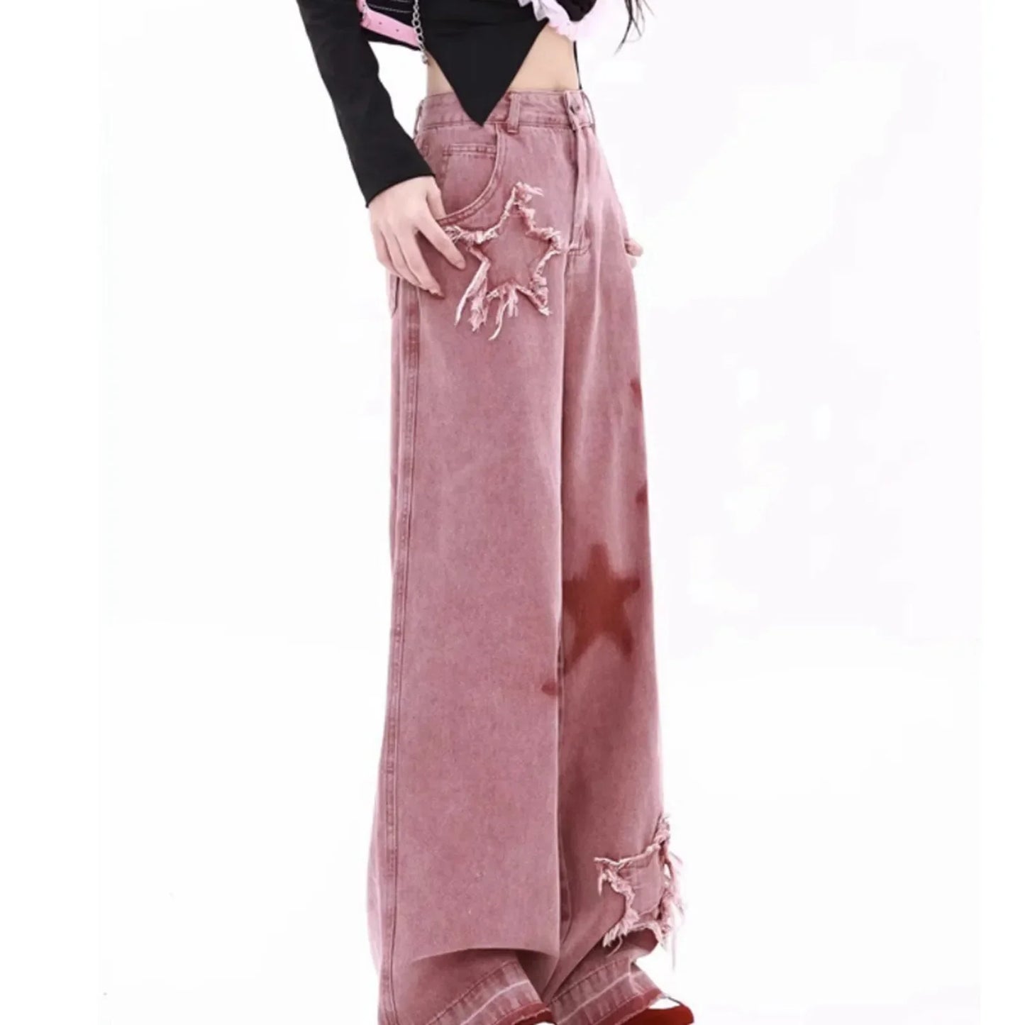 Y2k Harajaku Fashionable Loose Wide Leg Pants