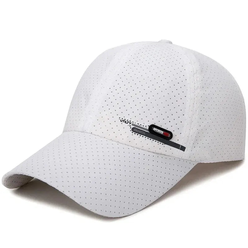 Summer New Breathable Hole Punch Quick Dry Hat Men's Outdoor Fishing Shade Sunscreen Baseball Cap Cycling Travel Sports Cap