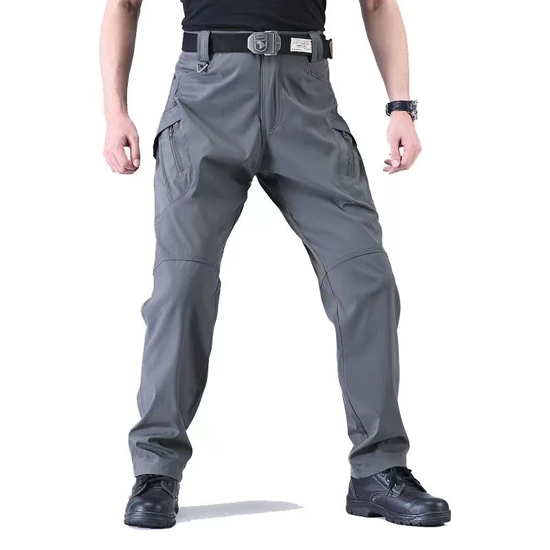 Men Elastic Military Spring Autumn Tactical Pants Camping Hiking Trekking Climbing Sharkskin Cargo Trousers Quick Dry Sports