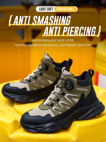 Steel Toe Kevlar-Midsole Safety Shoes Men Anti-Puncture Anti-Smash Non Slip Industrial Work Boots Protection Tactical Boots