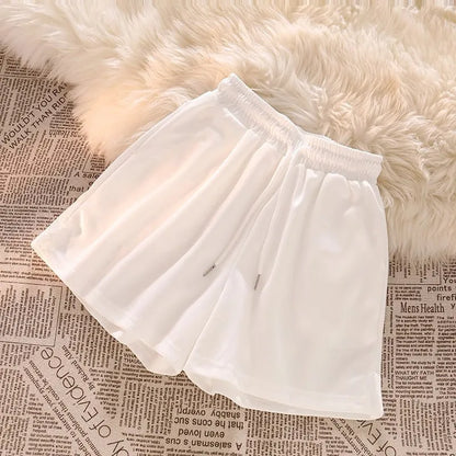 Casual shorts, wide-legged home shorts, women's summer and Korean version of loose thin high-waisted casual cool sweatpants