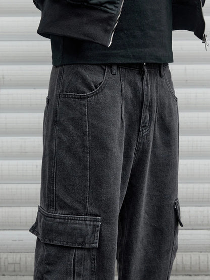 Y2k New Baggy Jeans Male Hip Hop Harajuku Trousers Wide Leg Denim Pants Men's Jeans Streetwear Korean Oversize Cargo Pants