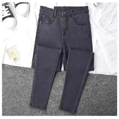 Women's Spring Autumn Style Slim Fit Trendy Denim Pants