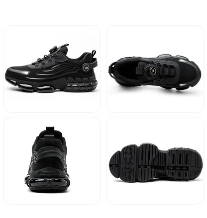 Men's Safety Work Shoes Anti-smash Anti-puncture Rotating Button Fashion Sport Boots Protective Security Men's Footwear