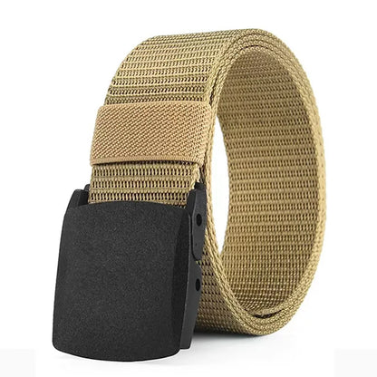 Men's Tactical Belt Non-Metallic Outdoor Sports Leisure Men's Belt Student Canvas Belt