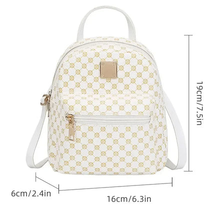 Classic floral material backpack for women, fashionable student backpack for women, daily shopping bag for women