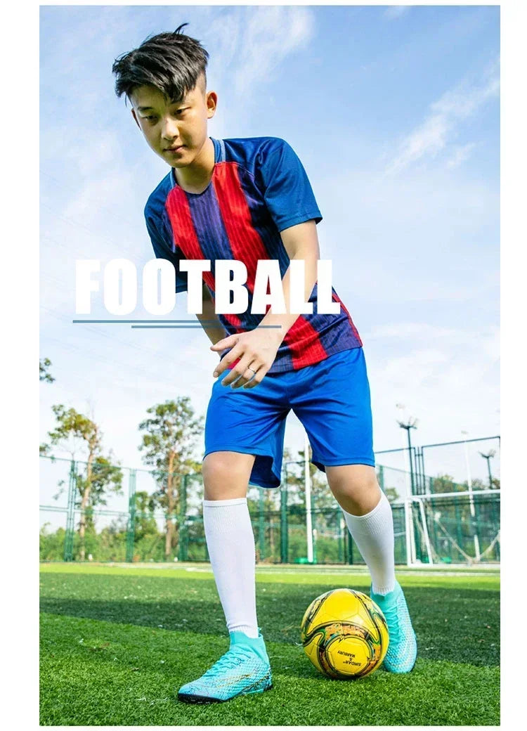 Refreshing Breathable Feet Children's Non-slip Fashion Casual Sports Shoe Youth Soccer Shoes Indoor Outdoor Grass Training Shoes