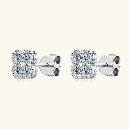 3mm D Moissanite Jewelry Set Clover Flower Pendant Necklace Earrings Bracelet 3 in 1 Sets for Women 925 Silver Charm Gifts