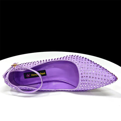 Women's Heels and Bag Set – Elegant Rhinestone Designer Shoes for Weddings & Special Occasions
