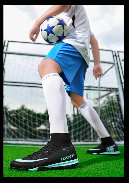 New Men Soccer Shoes Breathable Cleats Adult Outdoor Sport Football Boots Training Boys Long Spikes Non Slip Match Comfortable