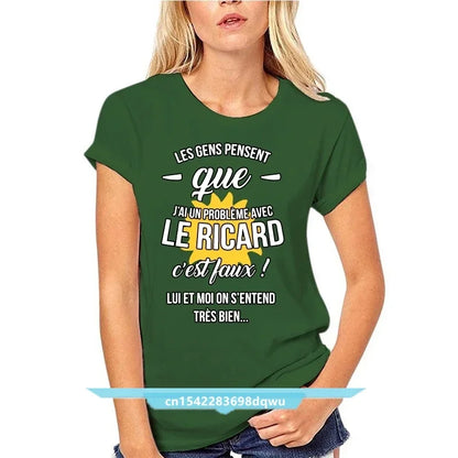 Les Gens Pensent Gue J Ai Un Probleme Avec Le Ricarrdd T Shirt Design Famous Natural Custom Tshirt Euro Size Top Tee New Arrival