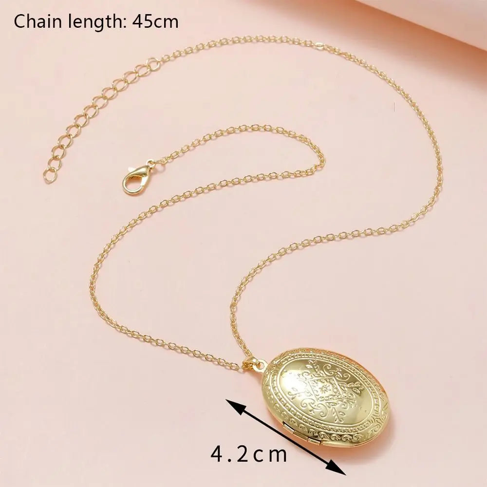 Love Heart Secret Message Locket Necklace Pendant Vintage Gift For Lover Couples Custom Message Fashion Jewelry