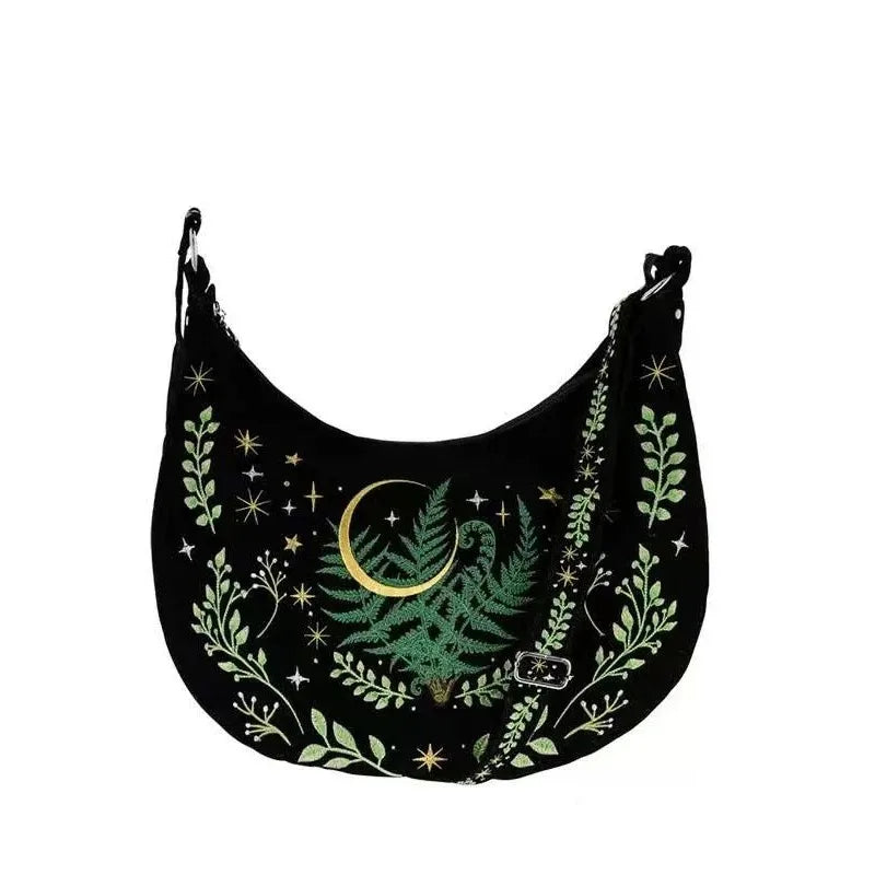 Women's Shoulder Bag High Quality Gothic Embroidery Famous Brands Designer Crossbody Bag Large Capacity Exquisite Female Bags