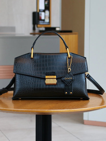 2025 new retro blue snake-shaped high-grade handbag fashion luxury luxury handbag lightweight large-capacity one-shoulder messen