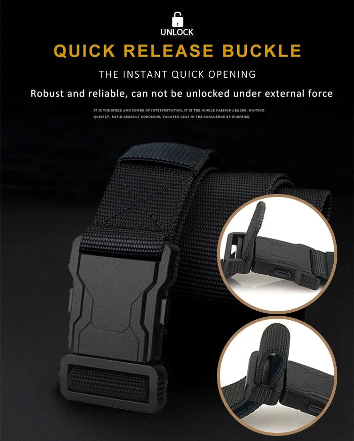 Tactical Waist Belt - Durable Automatic Buckle, Perfect for Outdoor Adventures, Unisex Accessories for Men and Women