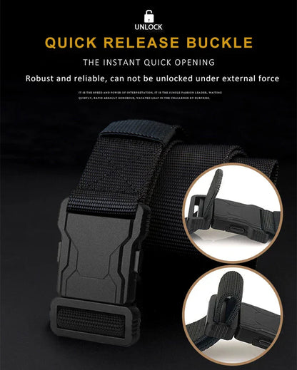 Tactical Waist Belt - Durable Automatic Buckle, Perfect for Outdoor Adventures, Unisex Accessories for Men and Women