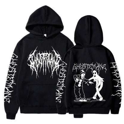 Ghostemane Double Sided Print Hoodie Men's Fashion Hip Hop Metal Rock Hoodies Gothic Oversized Sweatshirt Tracksuit Streetwear