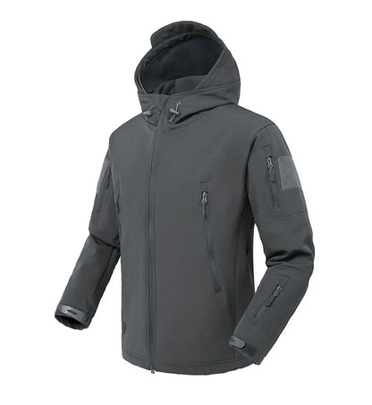 Jaquetas Masculinas Soft Shell Militar Shark Skin Tática Corta-vento Impermeável Jaquetas Masculinas de Combate do Exército Casacos Bomber Masculinos com Capuz