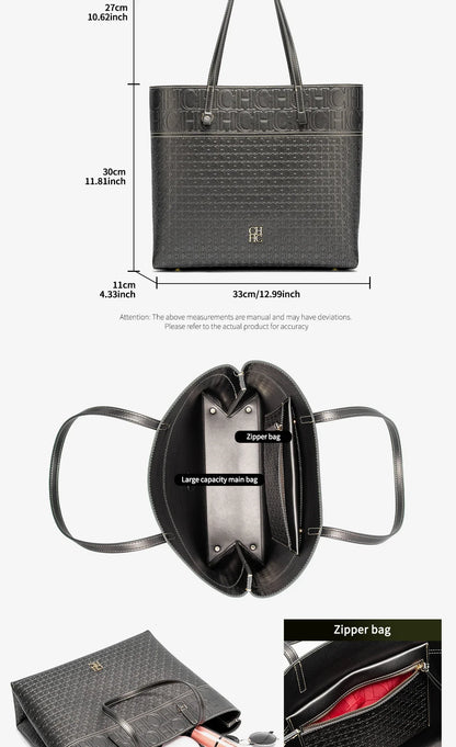 Fashionable Classic Retro Solid Color Women's Bag Large Capacity PVC Material Women's New Single Shoulder Handbag