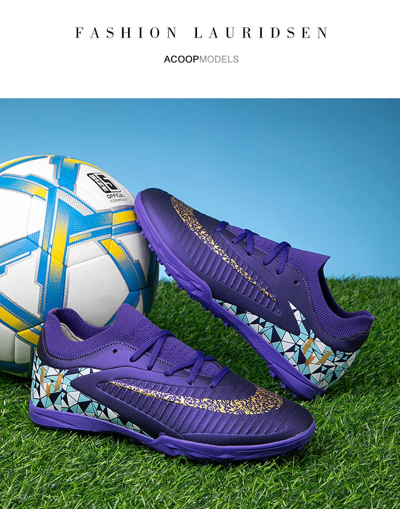 New Kid Match Boys Soccer Shoes Comfortable Outdoor Match Professional Football Boots Sneakers Non-Slip Sports Shoes Unisex