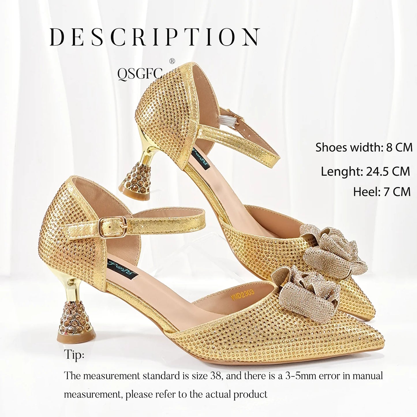 Spot Goods Nigeria High Quality Heels Pumps And Bag Handmade Flowers Fashion Design For Nigeria Wedding Party