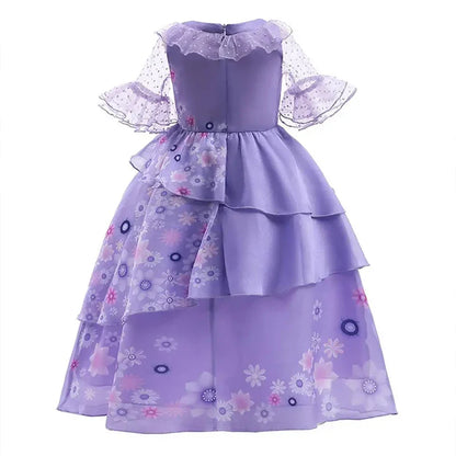Girls Summer Dress Flower Fairy Princess Dress Children Encanto Cosplay Costumes Kids Girl Birthday Dress Fancy Party Dresses