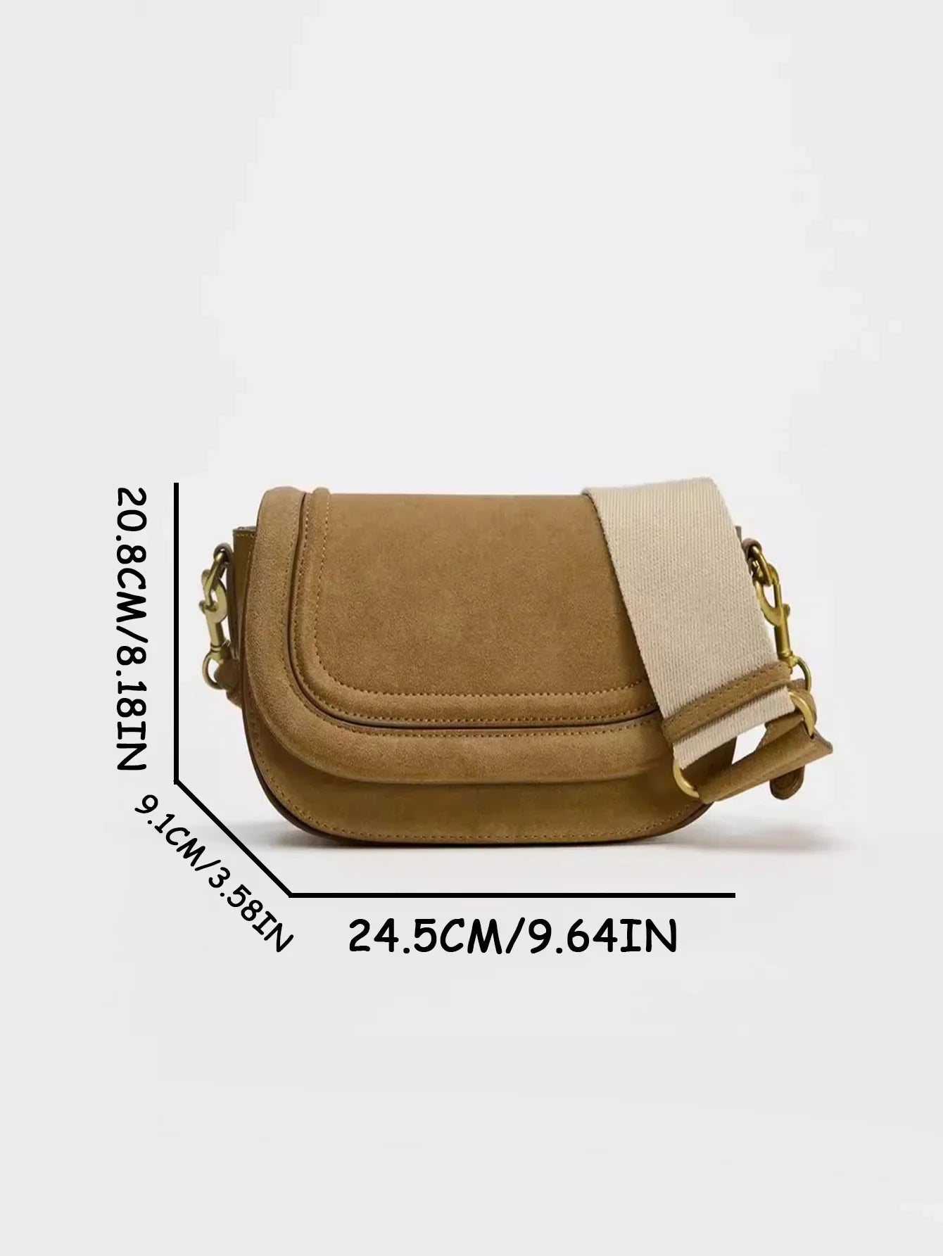 Saddle bag, shoulder bag, popular foreign trade bag, 2024 new wide shoulder strap, diagonal cross armpit, cross-border wholesale