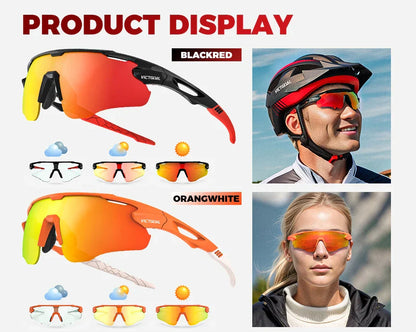 Photochromic Cycling Sunglasses for Men Women Sports UV400 Protection Bicycle Eyewear MTB Mountain Road Bike Eyeglass