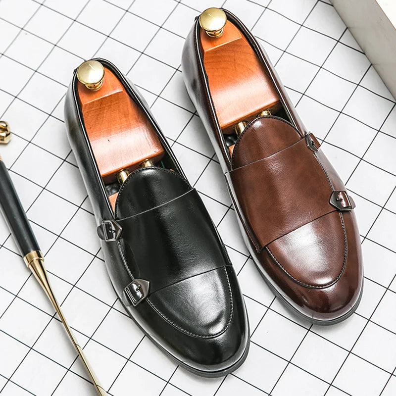 Men's Dress Shoes Trend Formal Leather Shoes For Men Classic Office Social Party Leather Loafers Male Casual Business Shoes Man