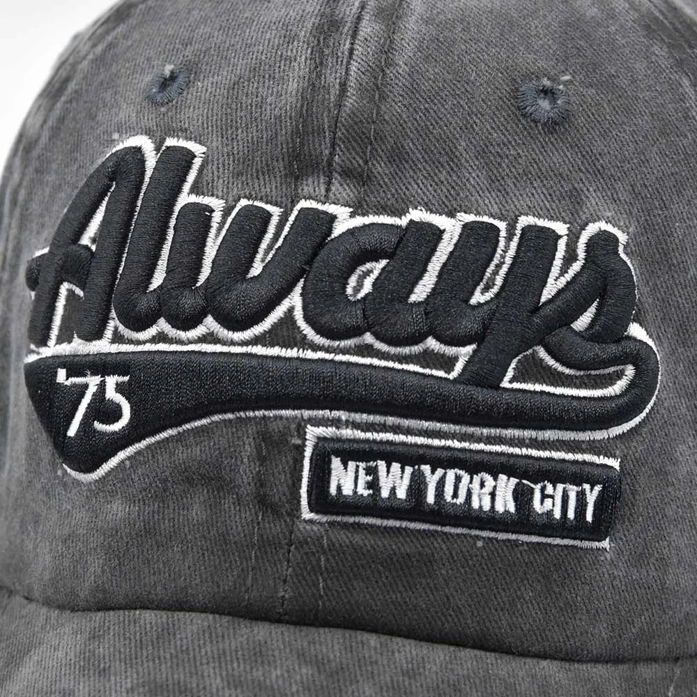 Embroidered Baseball Cap For Women Men New Spring Summer Solid Sunhat Retro Washable Sport Snapback Caps Hip Hop Fishing Hat
