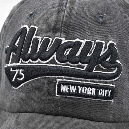 Embroidered Baseball Cap For Women Men New Spring Summer Solid Sunhat Retro Washable Sport Snapback Caps Hip Hop Fishing Hat