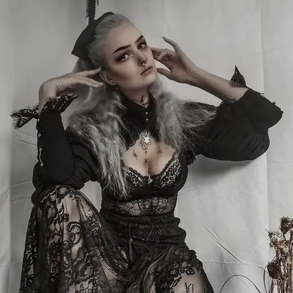 Sleeve Smock High Street Sexy Black Winter Long Sleeve Crop Top Aesthetic Fairy  Blusas Mujer De Moda 2022