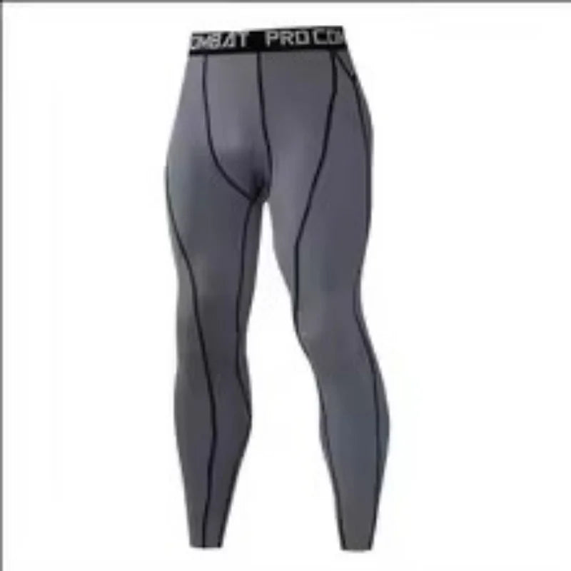 Men Compression Tight Leggings Running Sports Male Gym Fitness Jogging Pants Quick Dry Trousers Workout Training Yoga Bottoms