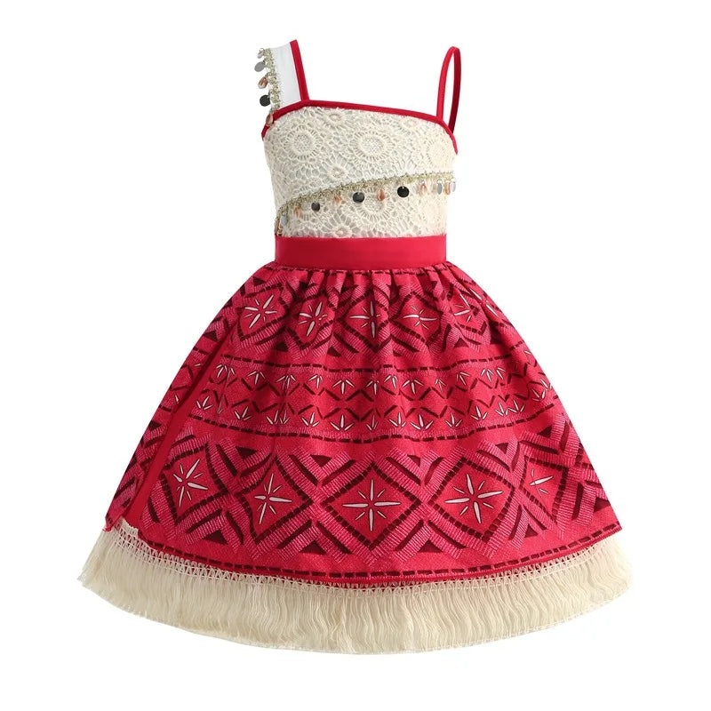 2026 Novo Filme Moana Cosplay Roupa Vestido Infantil Carnaval Vaiana Purim Festival Fantasia Menina Princesa Aniversário Festa Vestido