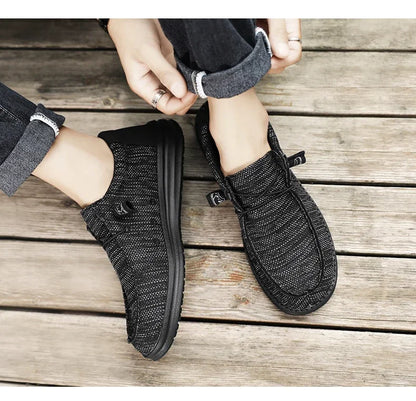 Sapatos de Lona Masculinos Casuais Slip On Alpargatas Homens Moccasins Mocassim Masculino Leve Respirável Tamanho Grande 50