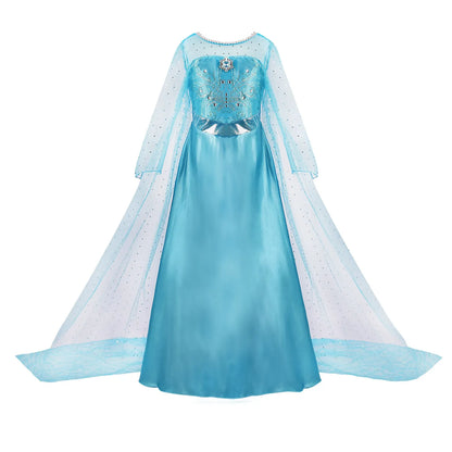 Fantasia Infantil Belle Menina Halloween Princesa Vestido Cosplay Festa Crianças Rapunzel Cinderela Anna Elsa Encanto Roupa de Aniversário