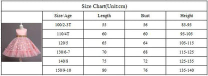 New Baby Kids Girls Elegant Printed Butterfly Flower Princess Party Tutu Dresses Children Sequins Wedding Evening Girl Clothes
