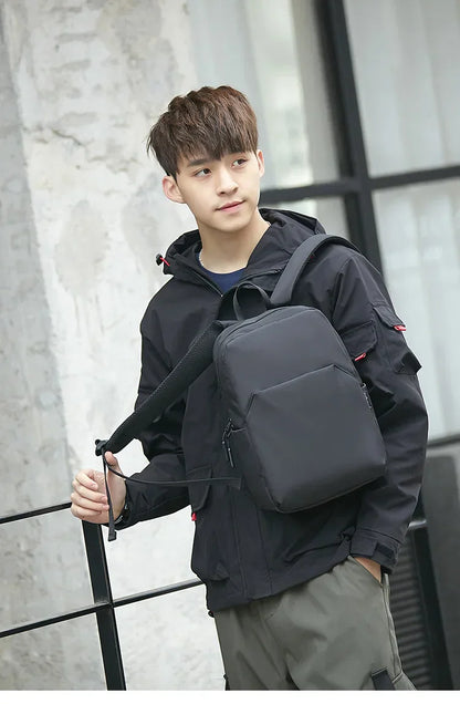 Mini Canvas Men's Backpack Fashion Black Rucksack School Bag for Man Small Japanese Male Bagpack Travel Waterproof Backpacks