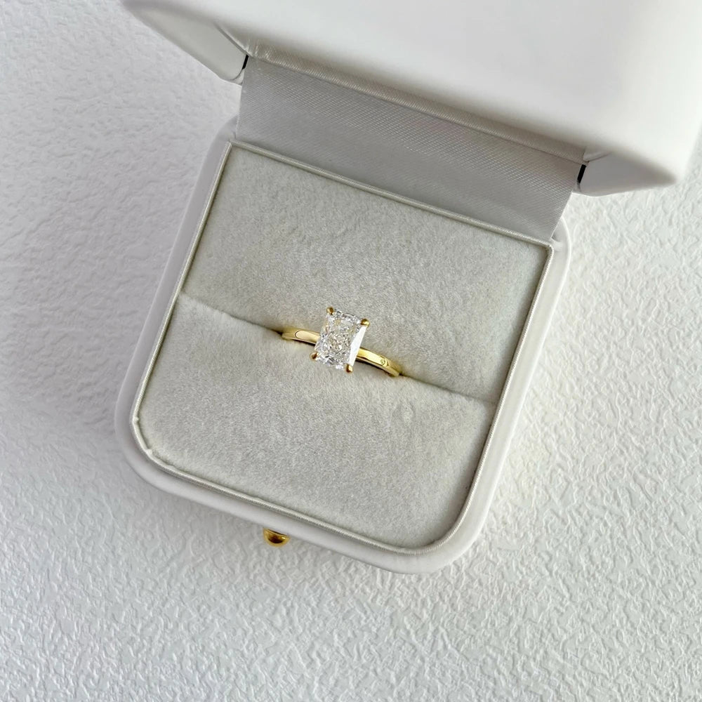 18K Gold Plated 925 Sterling Silver Crushed Ice Cut Lab Sapphire Gemstone Wedding Party Fine Jewelry Rings Wholesale