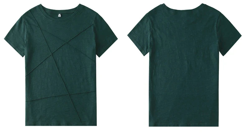 Fashion Spring Summer Slim Bamboo Cotton T-Shirts Women O-Neck Short Sleeve Korean Ribbed T Shirt Female Casual Solid Tops