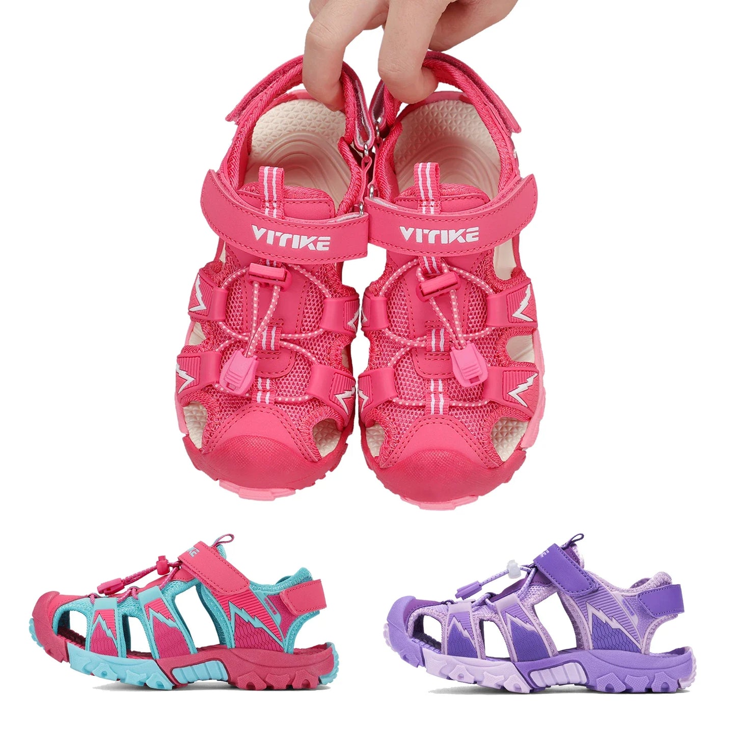 Boys Girls Sports Sandals Summer Kids Closed Toe Outdoor Sandals Athletic Water Shoes Sandals Child Pool Beach Sandals