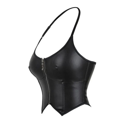Halter-neck zipper slimmingstrapless and bracketed corset for women's shaping top