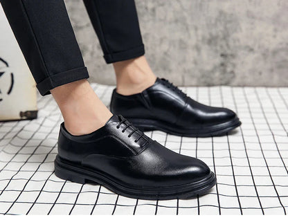 Men's Dress Shoes Classic Office Social Oxford Leather Shoes Men Trend Wedding Casual Business Shoes For Men Formal Leather Shoe