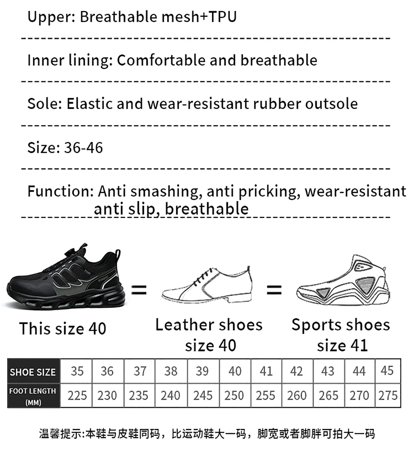 NEW Rotary Buckle Security Boots for Men WorkSneakers Women Boots Breathable Steel Toe ShoesSafety Puncture-Proof Men Boots