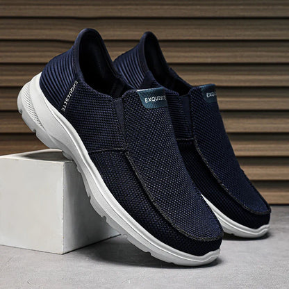 New Summer Breathable Canvas Shoes Men Loafers Slip On Sneakers Fashion Casual Men Shoes Lightweight Flats Men Driving