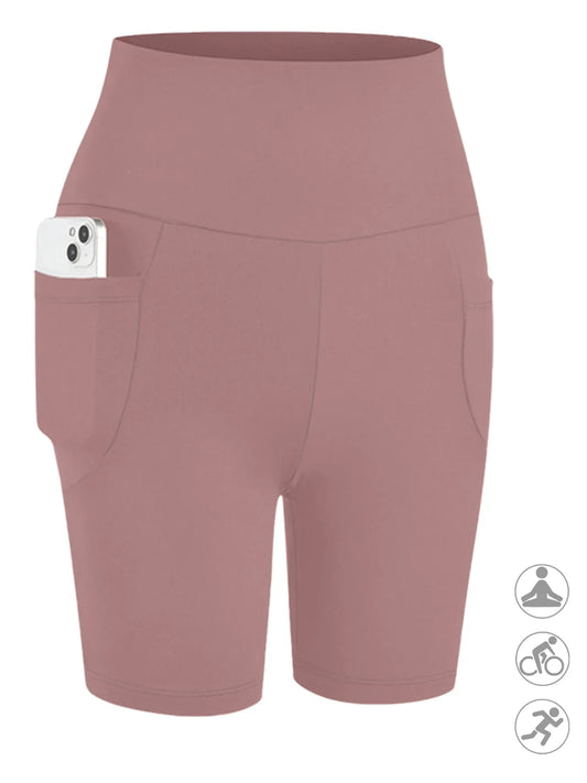 Plus Size High Waisted Biker Shorts For Women With Pockets Super Soft Tummy Control No See Through Workout Running Yoga