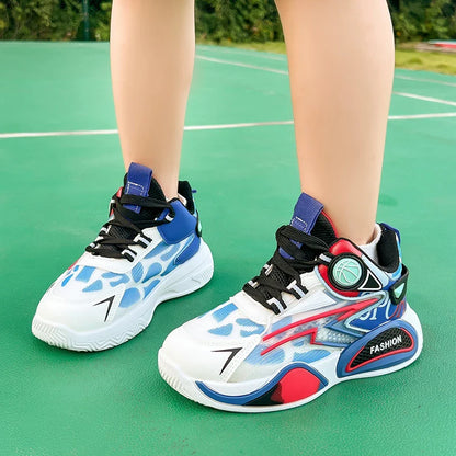 Kids Sneakers Breathable Mesh Sports Shoes for Children Boys Lightweight Basketball Shoes 2025 New Casual Sneakers Boys Trainers