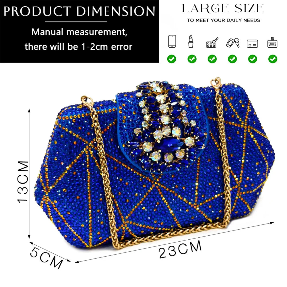INS Style Green Party Shoe and Bag Set in Women Pointed-Toe Rhinestone High Heels Elegant African Ladies Shoes